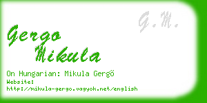 gergo mikula business card