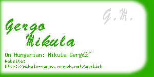 gergo mikula business card